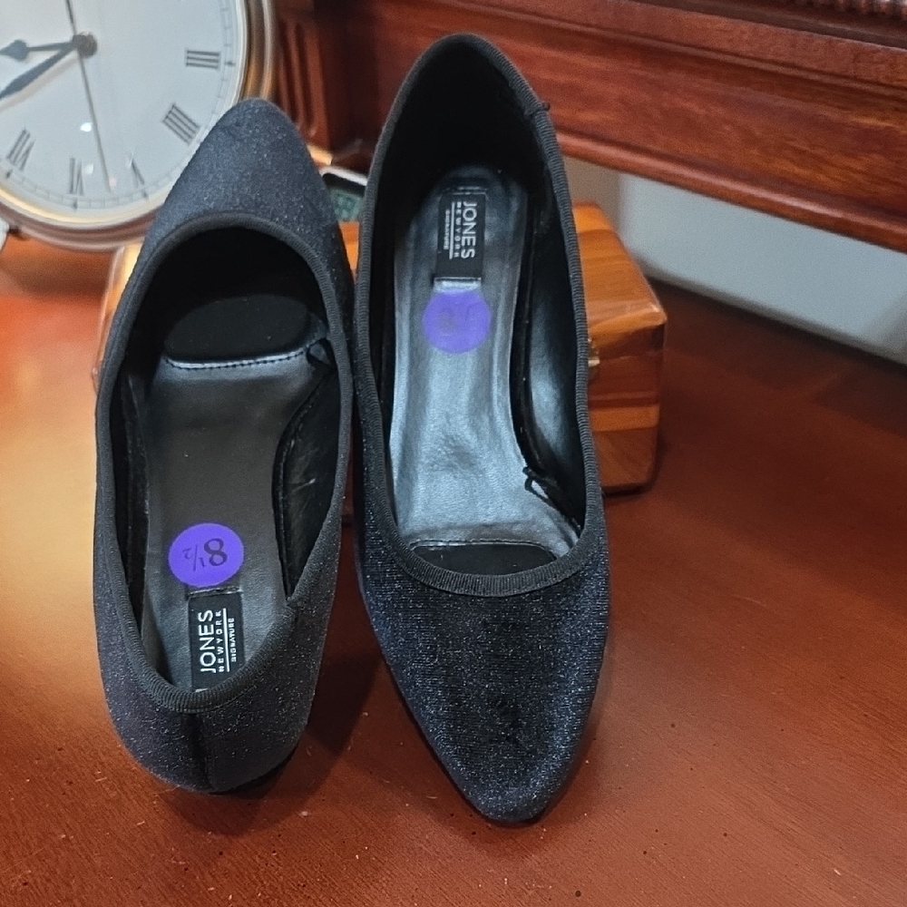 Jones New York Black Velvet Flats